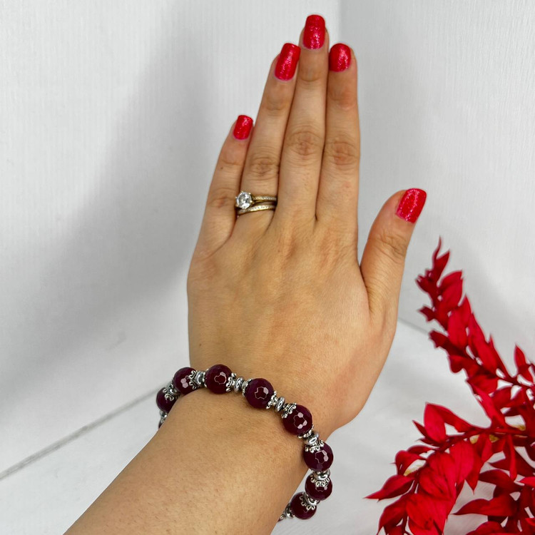 دستبند عقیق یاقوتی سلطنتی